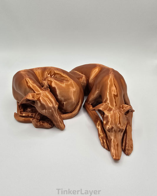 Cuddling Whippets Statue