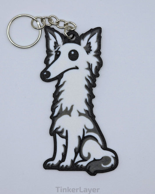 Silken Windhound Keychain (Chibi Style)