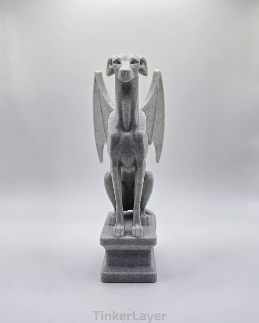 Whippet Greyhound Gargoyle Statue