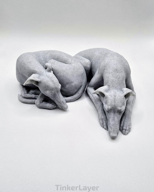 Cuddling Whippets Statue
