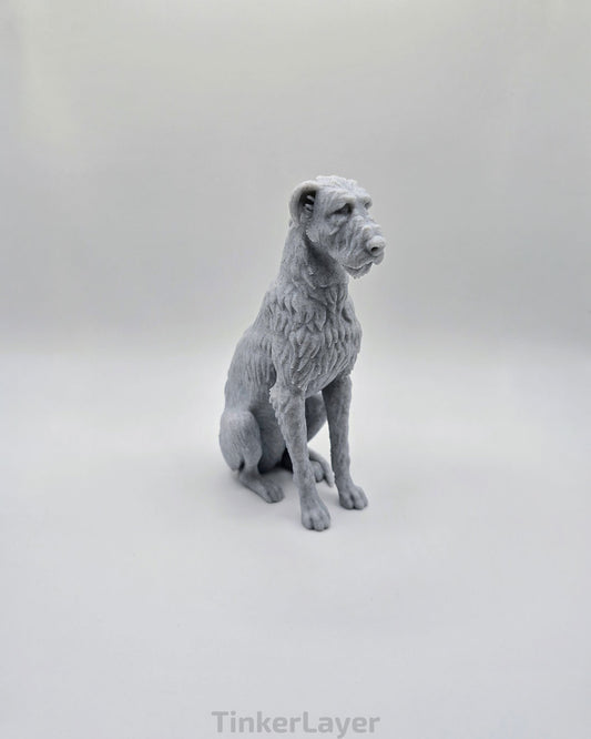 Sitting Irish Wolfhound Statue