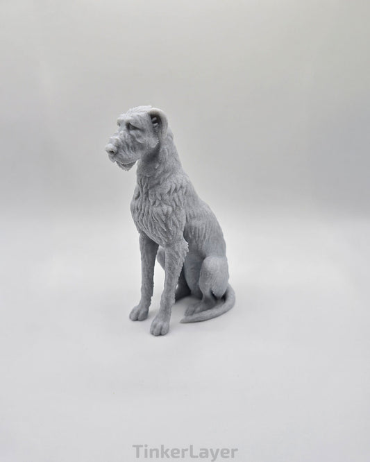 Sitting Irish Wolfhound Statue