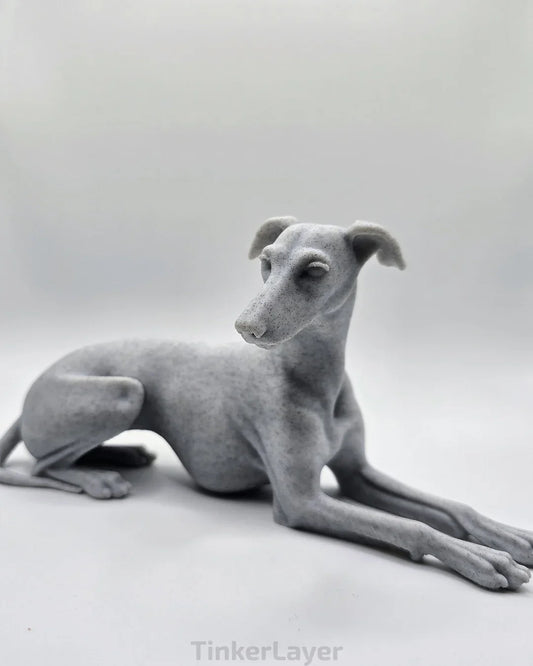 Laying Whippet Statue