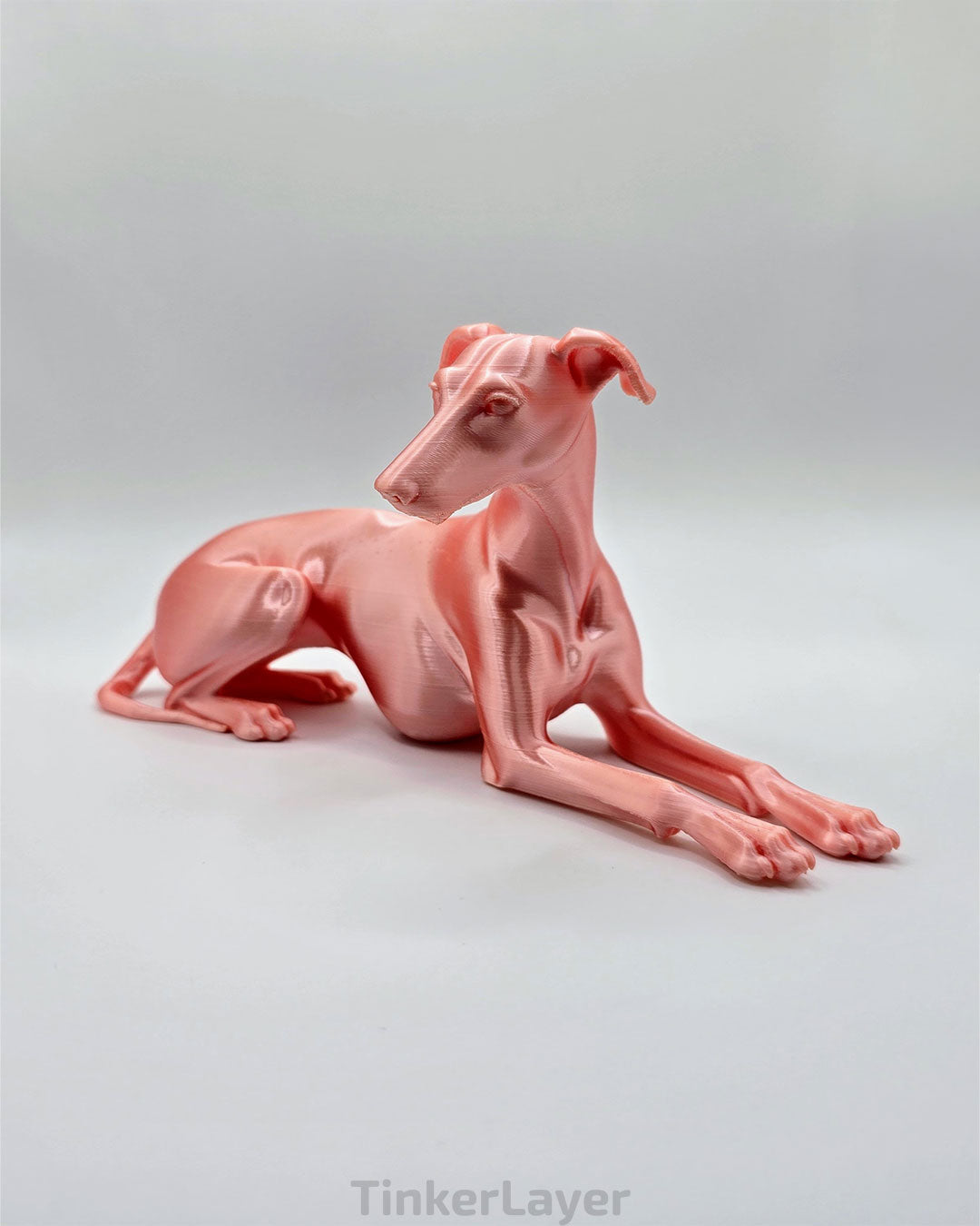 Laying Whippet Statue