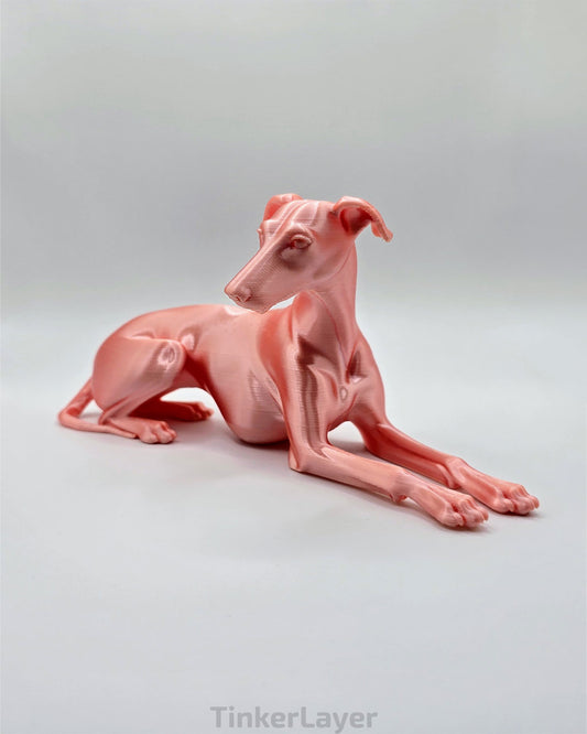 Laying Whippet Statue