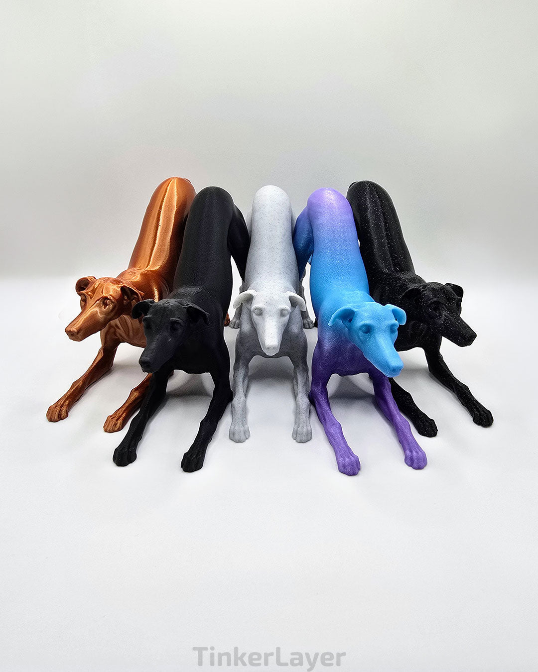 Playful Whippet Statue