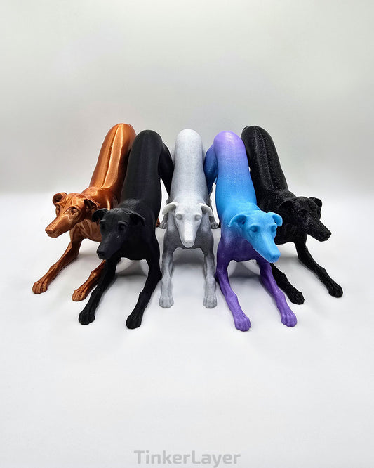 Playful Whippet Statue