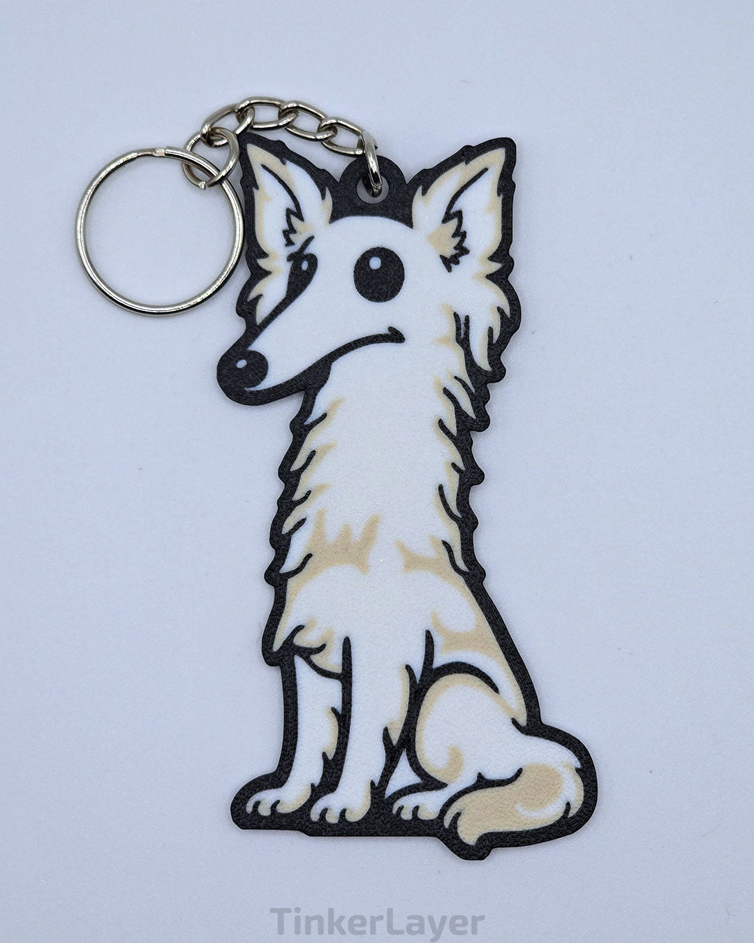 Silken Windhound Keychain (Chibi Style)