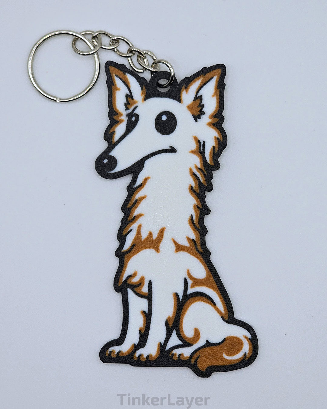 Silken Windhound Keychain (Chibi Style)