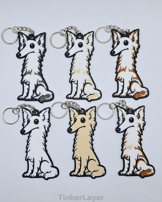 Silken Windhound Keychain (Chibi Style)