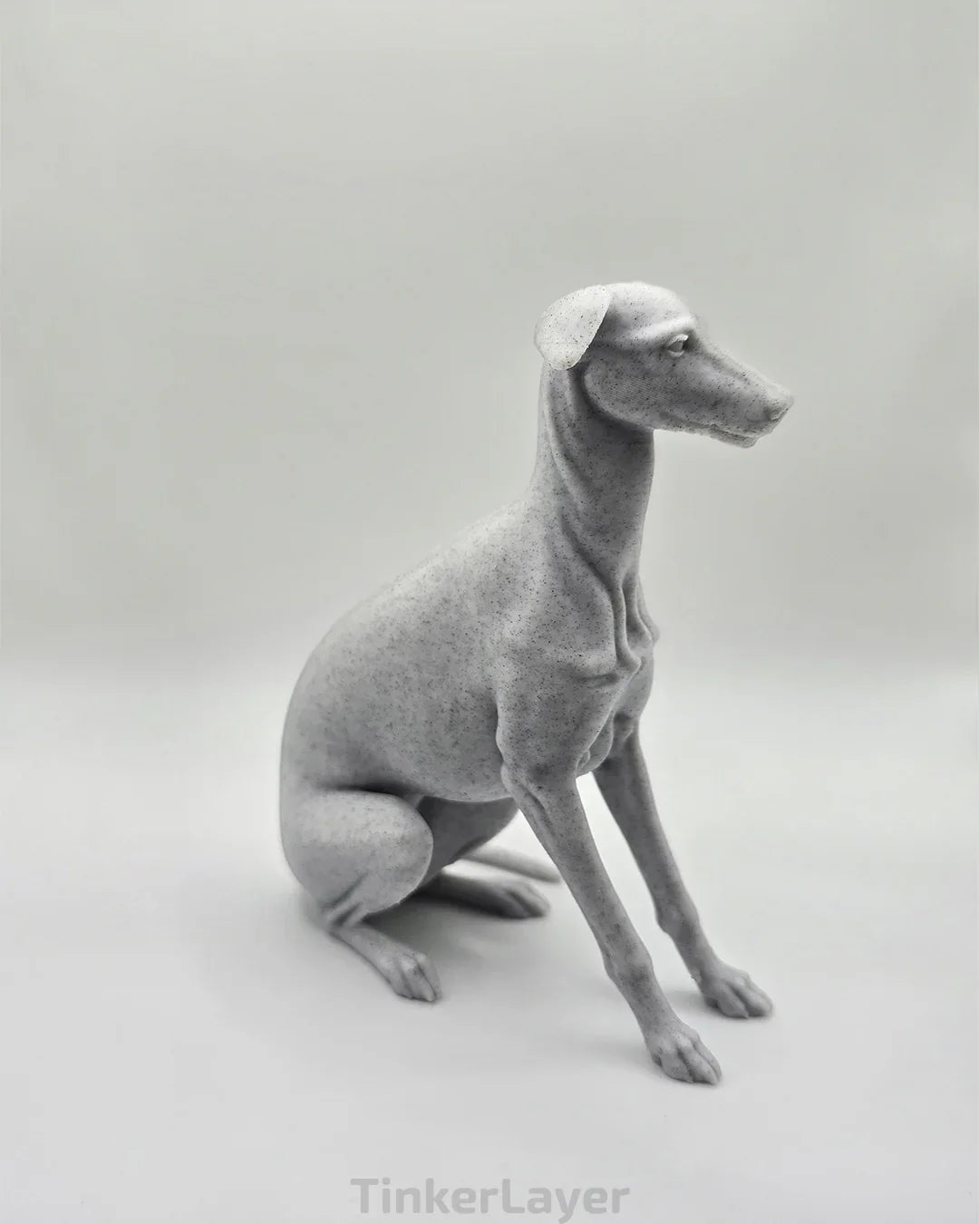 Sitting Whippet Statue