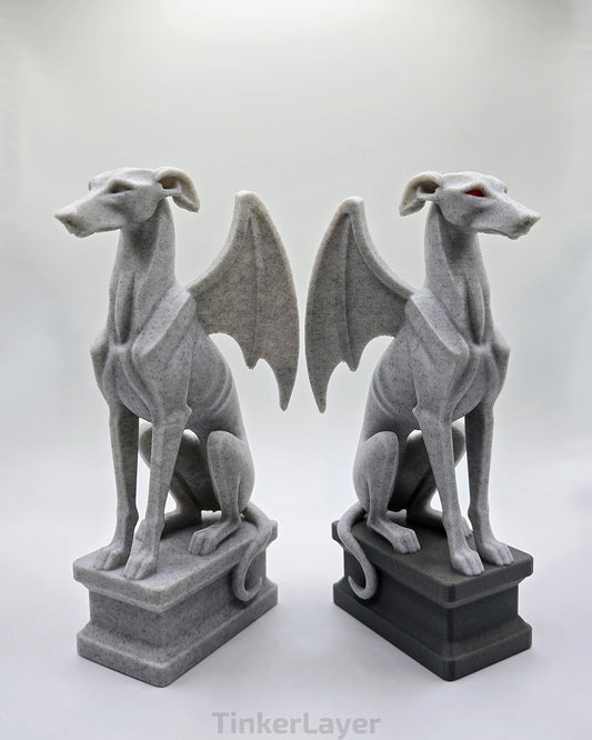 Whippet Greyhound Gargoyle Statue