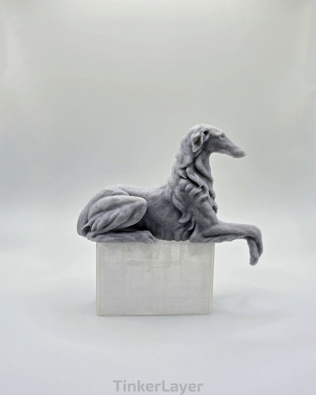 Borzoi Shelf Lounger in Marble PLA, opposite side view