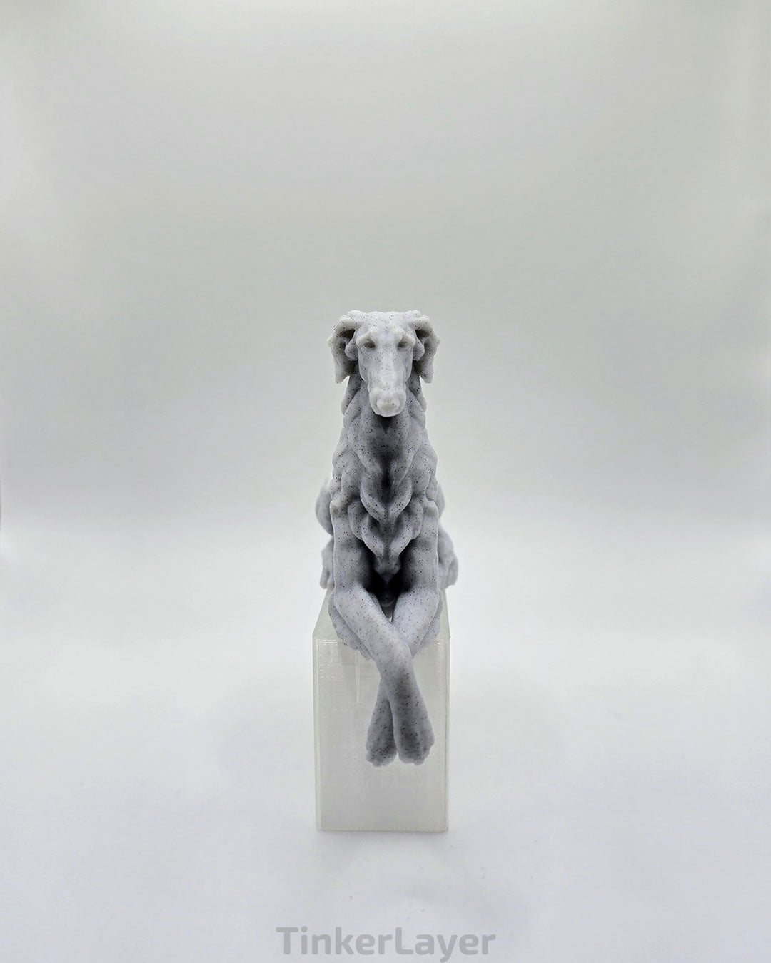 Borzoi Shelf Lounger in Marble PLA, front view